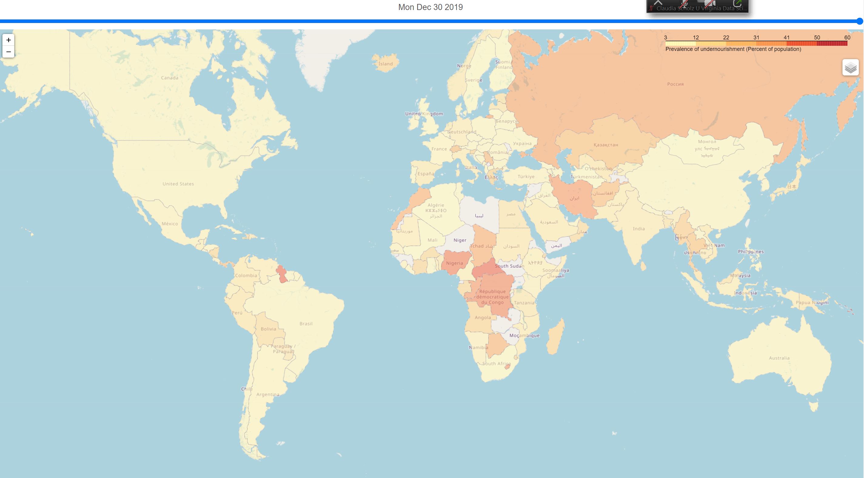undernourishment world map
