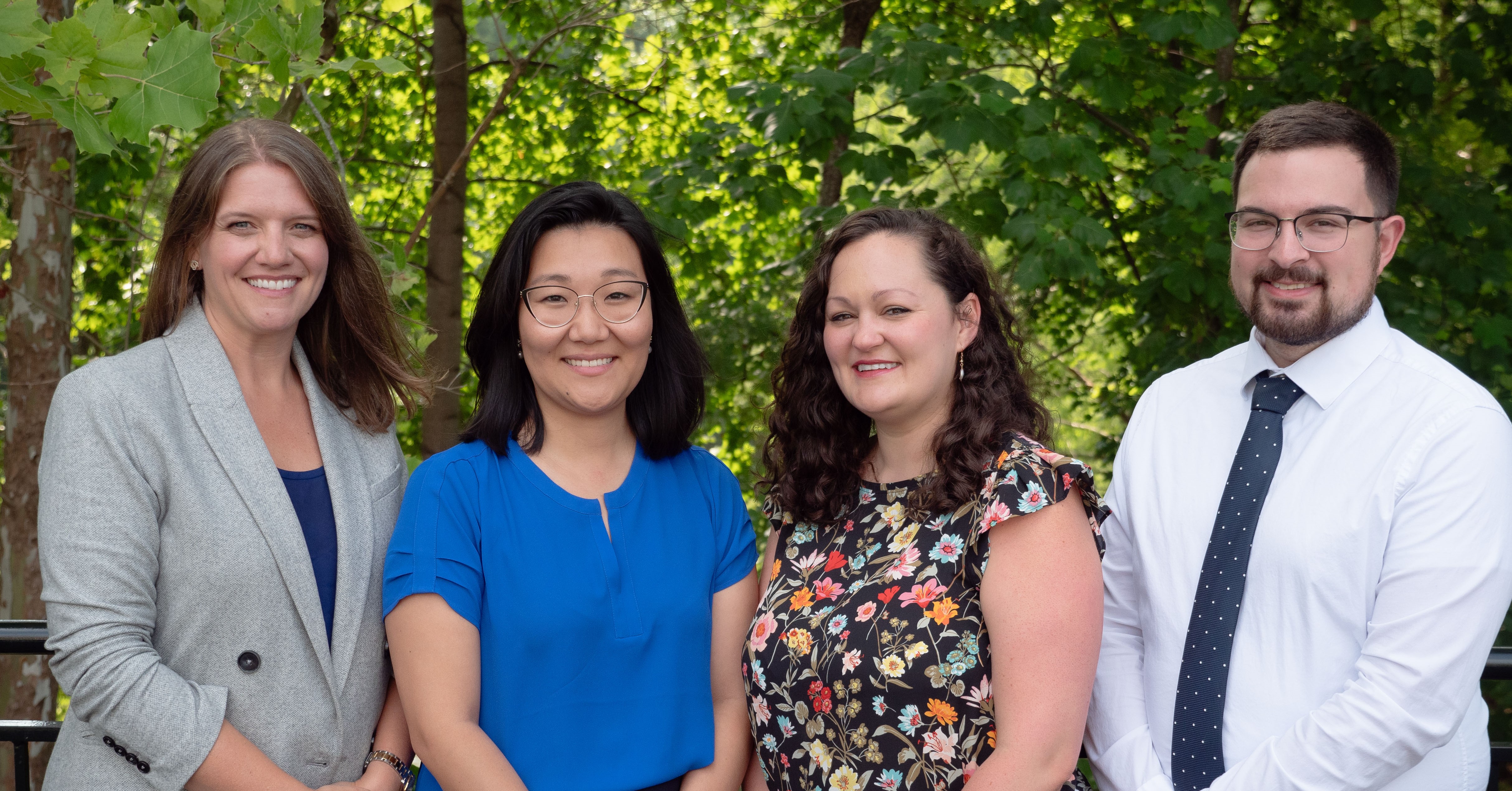 The School of Data Science admissions team (from left): Sadie Royal Collins, Degi Betcher, Kristen Greer, and Jacob Angelo.