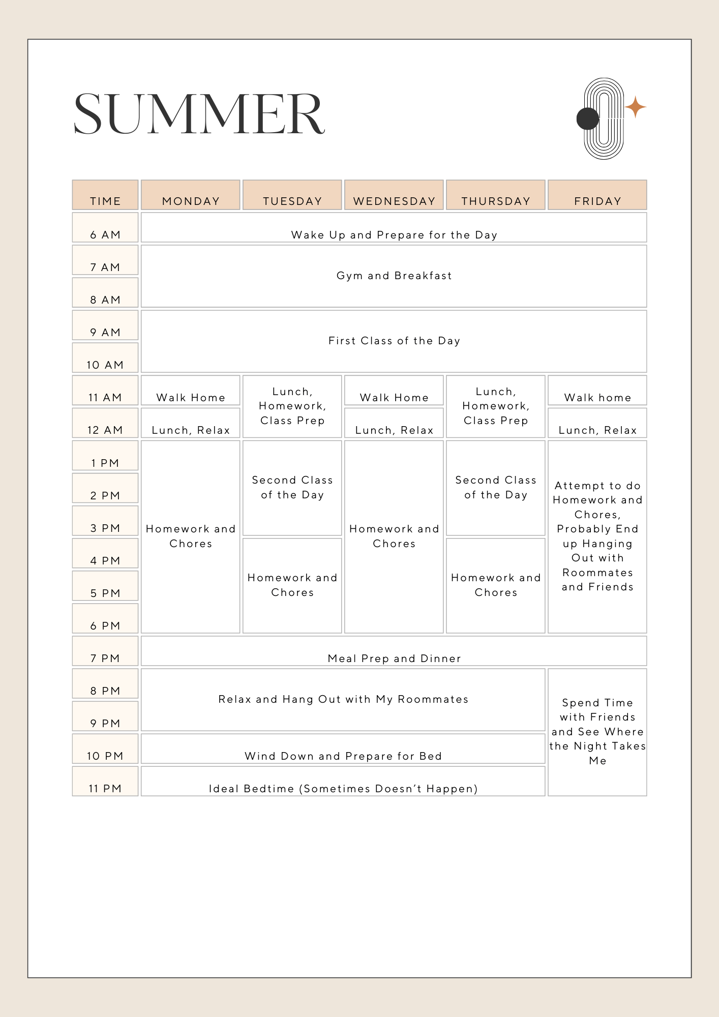 timetable of trenton slocum's schedule