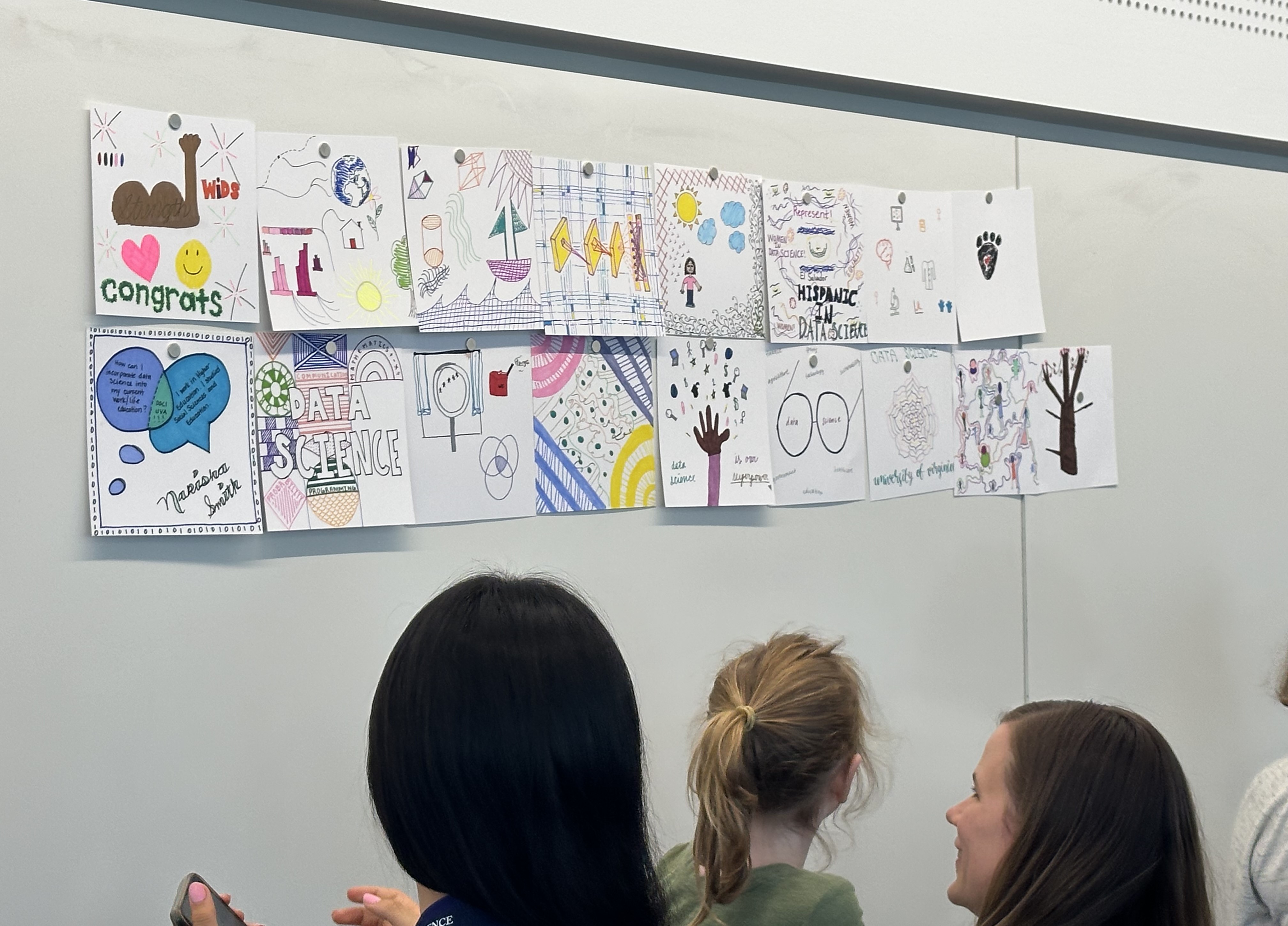 Photo of the art produced during the "Data Science & Me: A Conversation and Art Project."