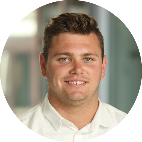 UVA Data Science MSDS student Chris Van Niekerk professional headshot circle crop