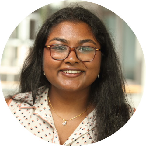 UVA Data Science MSDS residential student Riya Pulla professional headshot circle crop