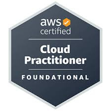 Gray six-sided emblem for AWS certified cloud practitioner certificate