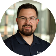 UVA Data Science Admissions Counselor Jacob Angelo, professional headshot circle crop