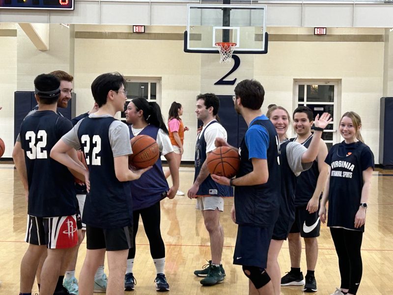 Intramural Team Prepares for A Game