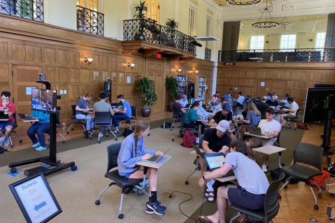 M.S. in Data Science students in person class