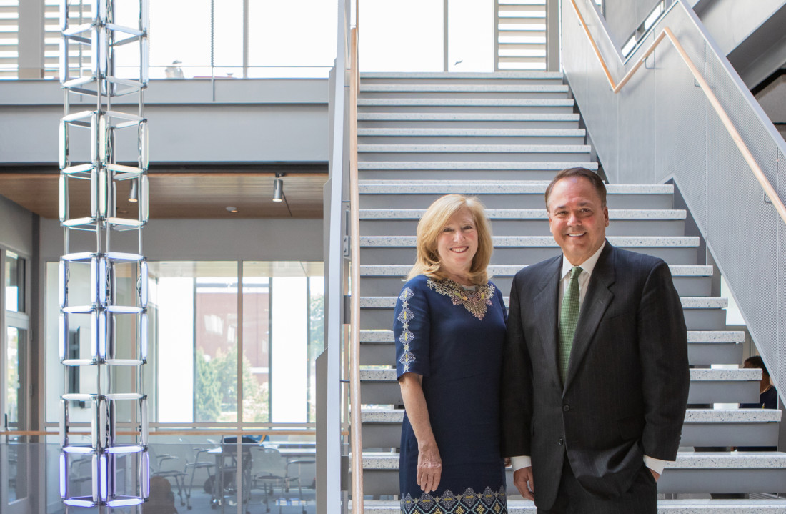 Beth and Scott Stephenson have been longtime supporters of the School of Data Science. (Photo by Kristen Finn)