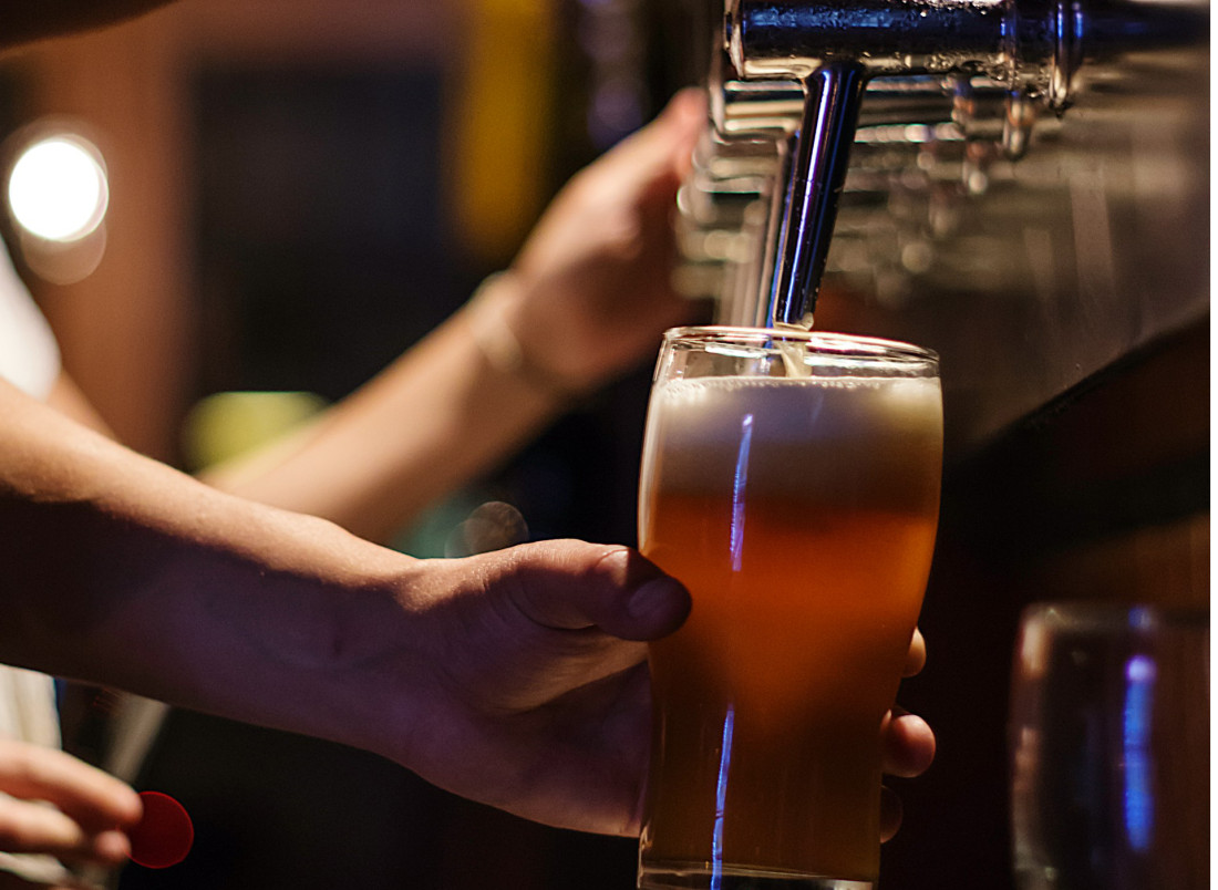 Image of a beer being poured