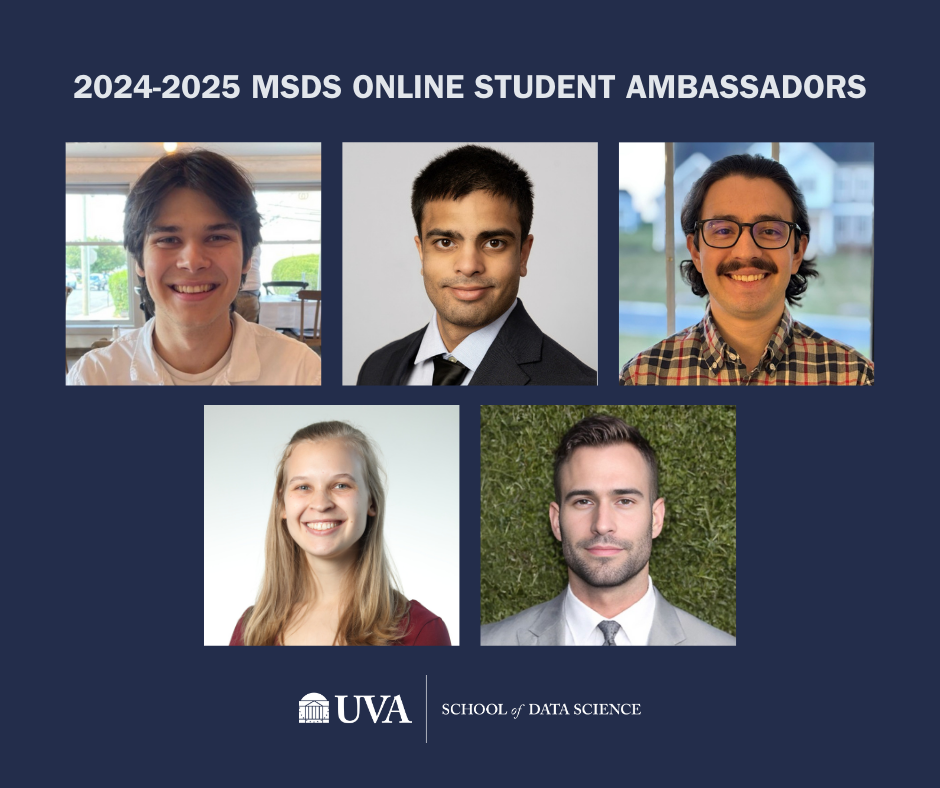 UVA Data Science MSDS online program student ambassadors pic collage