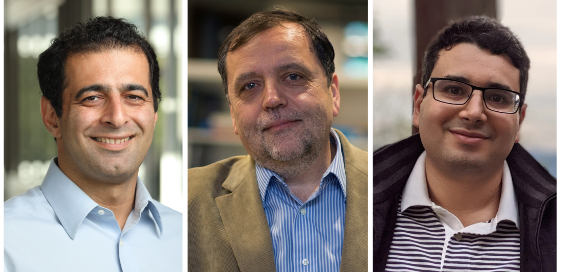 Image of three UVA Data Science professors. From left: Heman Shakeri, Boris Kovatchev and Anas El Fathi.