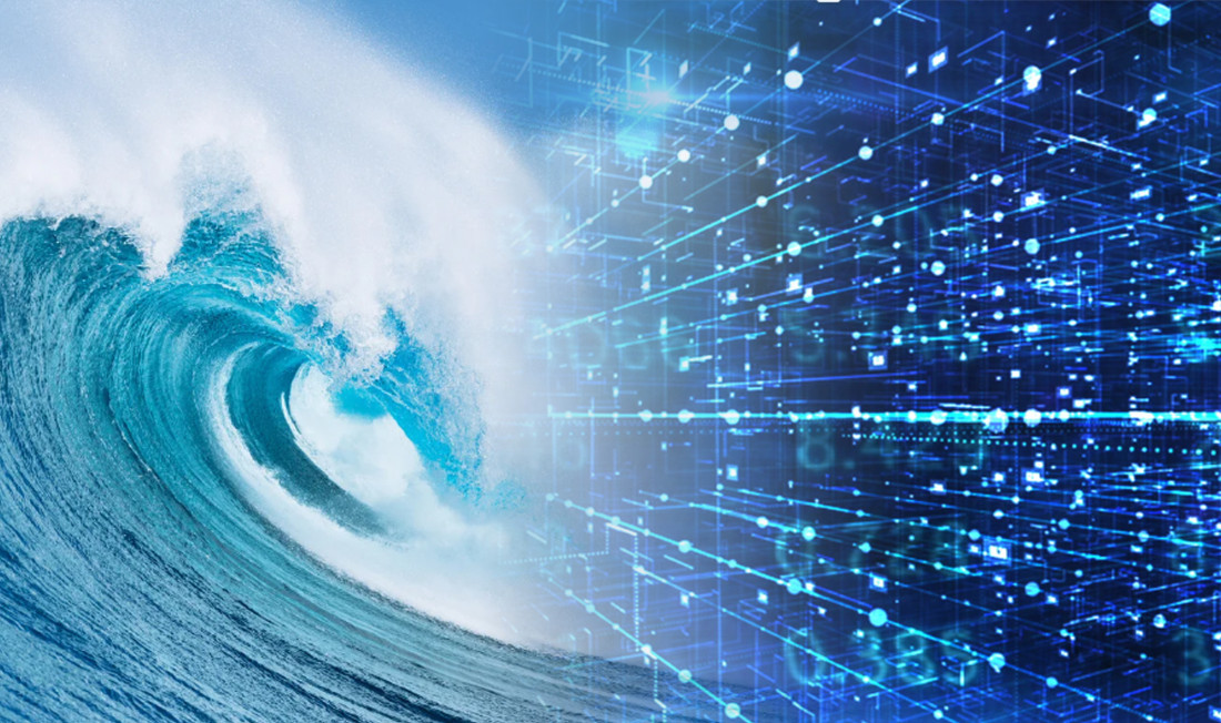 Deluge of a wave and data