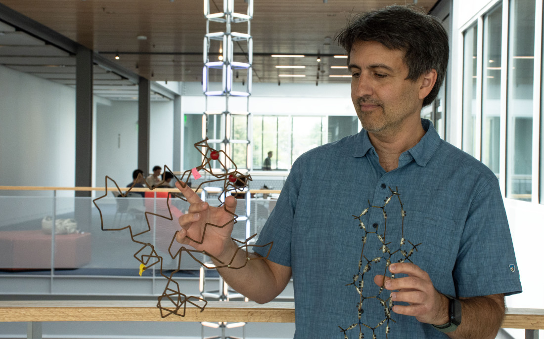 Molecular biologist data scientist with protein structure