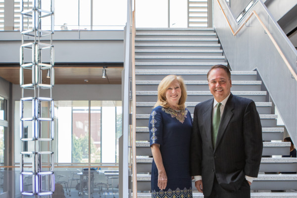 Beth and Scott Stephenson have been longtime supporters of the School of Data Science. (Photo by Kristen Finn)