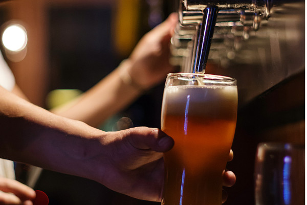 Image of a beer being poured