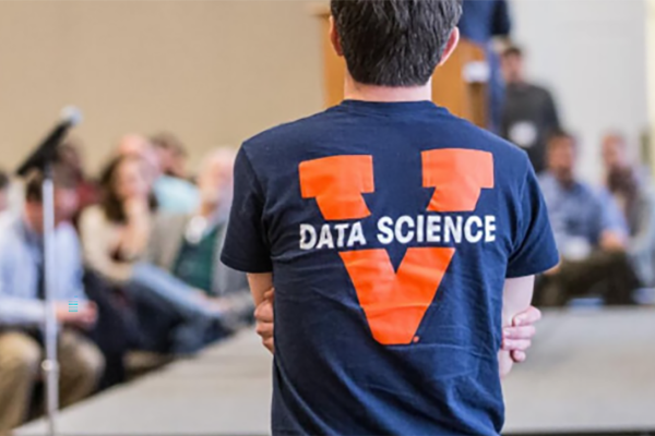 person wearing data science shirt